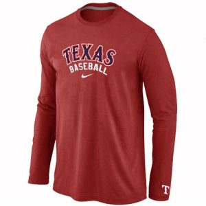 Impressive Texas Rangers Long Sleeve MLB T Shirt Red