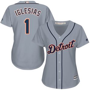 Impressive Tigers #1 Jose Iglesias Grey Road Women's Stitched MLB Jersey Sports fans this is your chance Order soon to be part of the action
