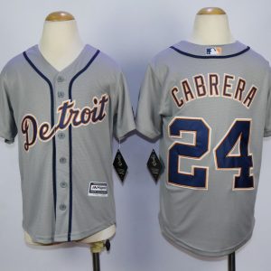Impressive Tigers #24 Miguel Cabrera Grey Cool Base Stitched Youth MLB Jersey For a short time available Grab yours quickly to own a team jersey