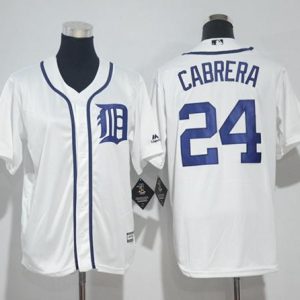 Impressive Tigers #24 Miguel Cabrera White Cool Base Stitched Youth MLB Jersey Limited stock Order now to show your love for your team
