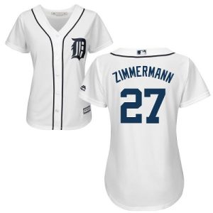 Impressive Tigers #27 Jordan Zimmermann White Home Women's Stitched MLB Jersey Act fast Only a few left Secure yours today