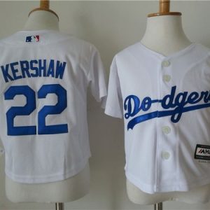 Impressive Toddler Dodgers #22 Clayton Kershaw White Cool Base Stitched MLB Jersey Hurry Exclusive offer Place your order immediately for a great jersey