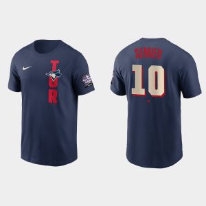 Impressive Toronto Blue Jays #10 Marcus Semien Men's 2021 MLB All Star Game Navy T Shirt Limited stock Order now to show your love for your team