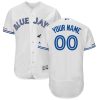 Impressive Toronto Blue Jays Majestic Home Flex Base Authentic Collection Custom Jersey White