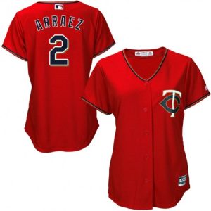 Impressive Twins #2 Luis Arraez Red Alternate Women's Stitched MLB Jersey Hurry Exclusive offer Place your order immediately for a great jersey