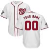 Impressive Washington Nationals Majestic 2019 World Series Champions Home Official Cool Base Custom Jersey White