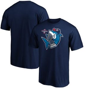 Impressive Washington Nationals Majestic 2019 World Series Champions Trophy Shark T Shirt Navy