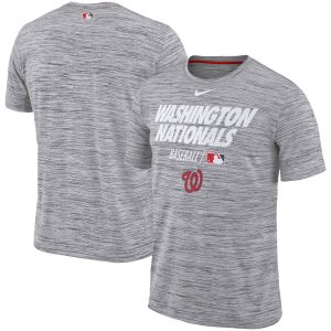 Impressive Washington Nationals Nike Authentic Collection Velocity Team Issue Performance T Shirt Gray