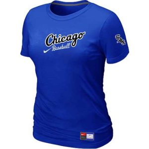 Impressive Women's Chicago White Sox Nike Away Practice MLB T Shirt Blue