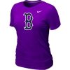 Impressive Women's MLB Boston Red Sox Heathered Nike Blended T Shirt Purple