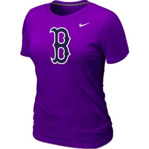 Impressive Women's MLB Boston Red Sox Heathered Nike Blended T Shirt Purple