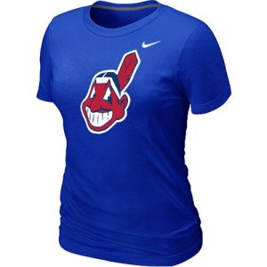 Impressive Women's MLB Cleveland Guardians Heathered Nike Blended T Shirt Blue Collectors this is a must have Add it to your collection by ordering