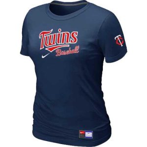 Impressive Women's Minnesota Twins Nike Short Sleeve Practice MLB T Shirt Midnight Blue