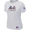 Impressive Women's New York Mets Nike Short Sleeve Practice MLB T Shirt White