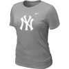 Impressive Women's New York Yankees Heathered Nike Light Grey Blended T Shirt