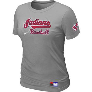 Impressive Women's Nike Cleveland Guardians Short Sleeve Practice T Shirt Light Grey Act fast Only a few left Secure yours today