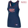 Impressive Women's Nike Minnesota Twins Tri Blend Racerback Stretch Tank Top Blue