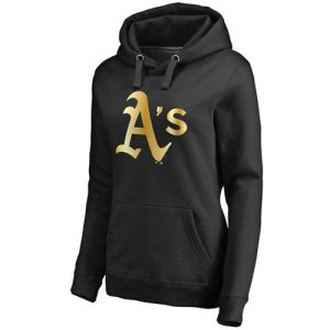 Impressive Women's Oakland Athletics Gold Collection Pullover Hoodie Black For a short time available Grab yours quickly to own a team jersey