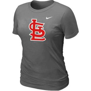 Impressive Women's St.Louis Cardinals Heathered Nike Dark Grey Blended T Shirt