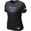 Impressive Women's Tampa Bay Rays Nike Short Sleeve Practice MLB T Shirt Black