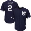 Impressive Yankees #2 Derek Jeter Navy blue Cool Base Stitched Youth MLB Jersey Collectors this is a must have Add it to your collection by ordering