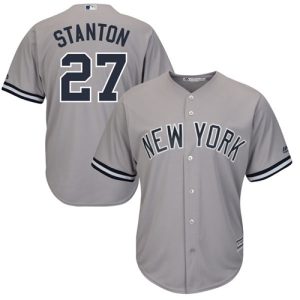 Impressive Yankees #27 Giancarlo Stanton Grey Cool Base Stitched Youth MLB Jersey Act fast Only a few left Secure yours today