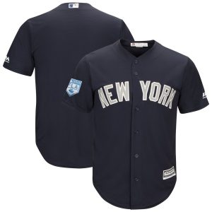 Impressive Yankees Blank Navy Blue Alternate 2019 Spring Training Cool Base Team Stitched MLB Jersey