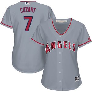 Outstanding Angels #7 Zack Cozart Grey Road Women's Stitched MLB Jersey Sports fans this is your chance Order soon to be part of the action