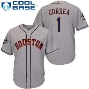 Outstanding Astros #1 Carlos Correa Grey Cool Base 2019 World Series Bound Stitched Youth MLB Jersey Sports fans this is your chance Order soon to be part of the action
