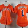 Outstanding Astros #1 Carlos Correa Orange Alternate Women's Stitched MLB Jersey With high demand Don't miss out Order now to wear your team colors