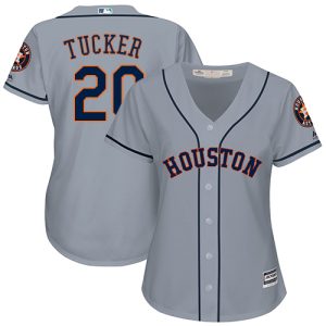 Outstanding Astros #20 Preston Tucker Grey Road Women's Stitched MLB Jersey Collectors this is a must have Add it to your collection by ordering
