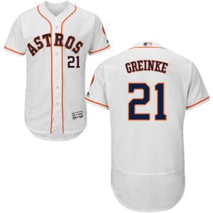 Outstanding Astros #21 Zack Greinke White Flexbase Authentic Collection Stitched MLB Jersey