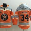 Outstanding Astros #34 Nolan Ryan Orange Sawyer Hooded Sweatshirt MLB Hoodie