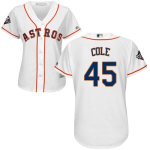 Outstanding Astros #45 Gerrit Cole White Home 2019 World Series Bound Women's Stitched MLB Jersey Act fast Only a few left Secure yours today