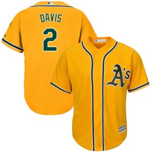 Outstanding Athletics #2 Khris Davis Gold Cool Base Stitched Youth MLB Jersey Collectors this is a must have Add it to your collection by ordering