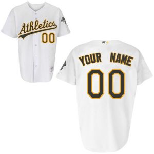 Outstanding Athletics Personalized Authentic White MLB Jersey (S 3XL)