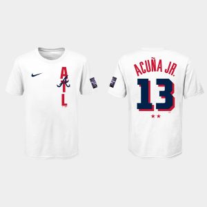 Outstanding Atlanta Braves #13 Ronald Acuna Jr. Youth 2021 MLB All Star Game White T Shirt Be among the first buyers Order now to enjoy top notch quality