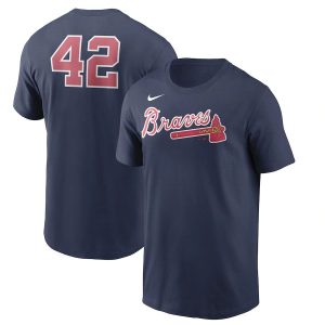 Outstanding Atlanta Braves Nike Jackie Robinson Day Team 42 T Shirt Navy For a short time available Grab yours quickly to own a team jersey