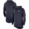 Outstanding Atlanta Braves Nike Performance Slub Pullover Hoodie Navy