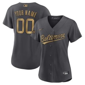 Amazing Baltimore Orioles Custom Men's Nike Charcoal 2022 MLB All Star Game Replica Jersey