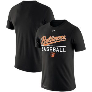 Outstanding Baltimore Orioles Nike Wordmark Practice Performance T Shirt Black