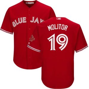 Outstanding Blue Jays #19 Paul Molitor Red Cool Base Canada Day Stitched Youth MLB Jersey Act fast Only a few left Secure yours today