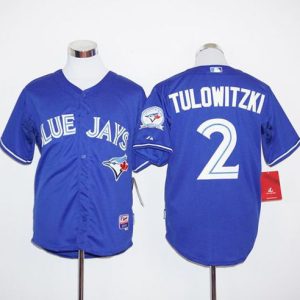 Outstanding Blue Jays #2 Troy Tulowitzki Blue Alternate Cool Base Stitched MLB Jersey