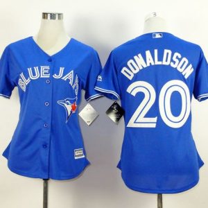 Outstanding Blue Jays #20 Josh Donaldson Blue Alternate Women's Stitched MLB Jersey Limited stock Order now to show your love for your team