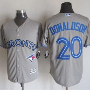 Outstanding Blue Jays #20 Josh Donaldson Grey New Cool Base Stitched MLB Jersey