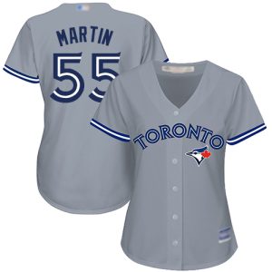 Outstanding Blue Jays #55 Russell Martin Grey Road Women's Stitched MLB Jersey Retailers boost your inventory Order now to meet customer demand