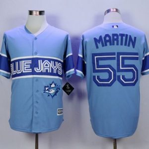 Outstanding Blue Jays #55 Russell Martin Light Blue Exclusive New Cool Base Stitched MLB Jersey
