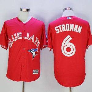 Outstanding Blue Jays #6 Marcus Stroman Red New Cool Base 40th Anniversary Stitched MLB Jersey