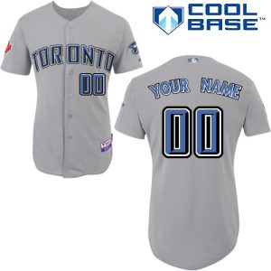 Outstanding Blue Jays Authentic Grey Cool Base MLB Jersey (S 3XL)