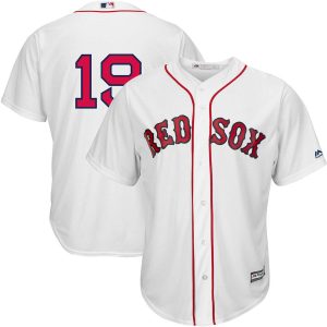 Outstanding Boston Red Sox #19 Jackie Bradley Jr. Majestic Home Official Replica Cool Base Player Jersey White